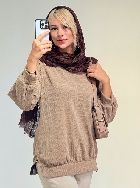 شومیز بغل زیپ کد 19846